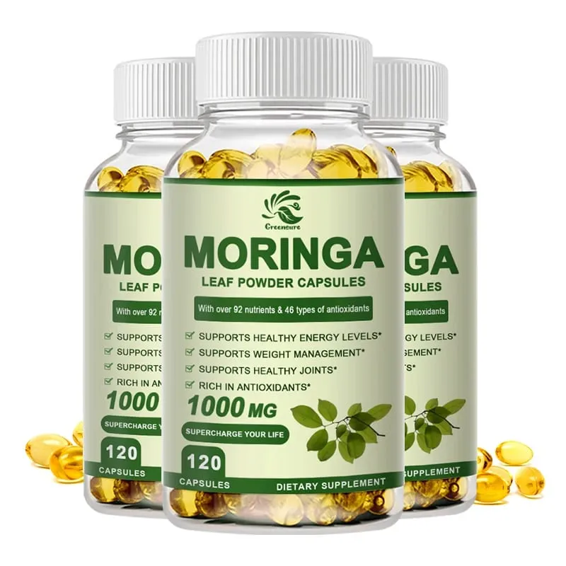 Greensure Moringa Oil Främjar ämnesomsättning Stöd Viktminskning Reparationer Skadade celler Lindrar inflammation Kardiovaskulär hälsa — image 8