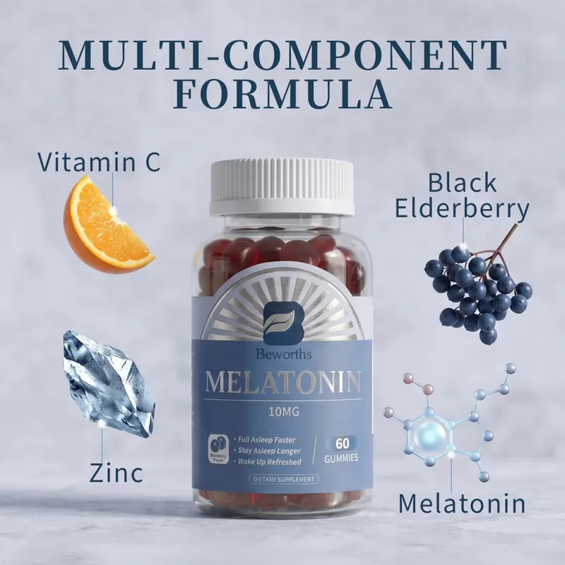 B BEWORTHS Việt Quất Melatonin 10mg Gummies Ngủ Sáng Tạo Thuốc Ngủ Melatonin cho Giấc Ngủ Thư Giãn Cho Người Lớn