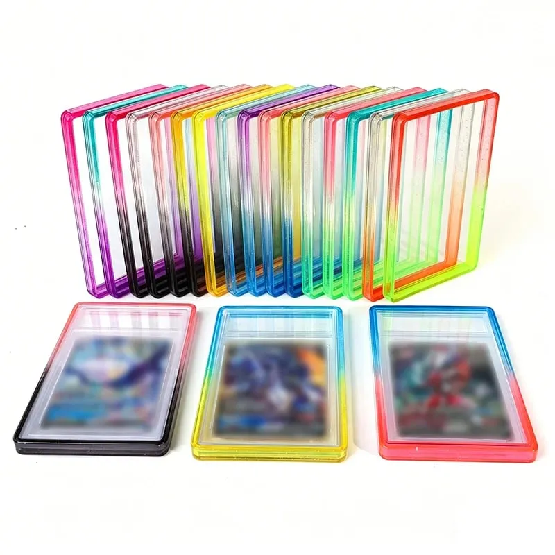 Glitter TPU Slab Bumper Guard Case Holder Protective Skin Display Sleeves with Clear Back for 35PT Graded Trading Card — image 3