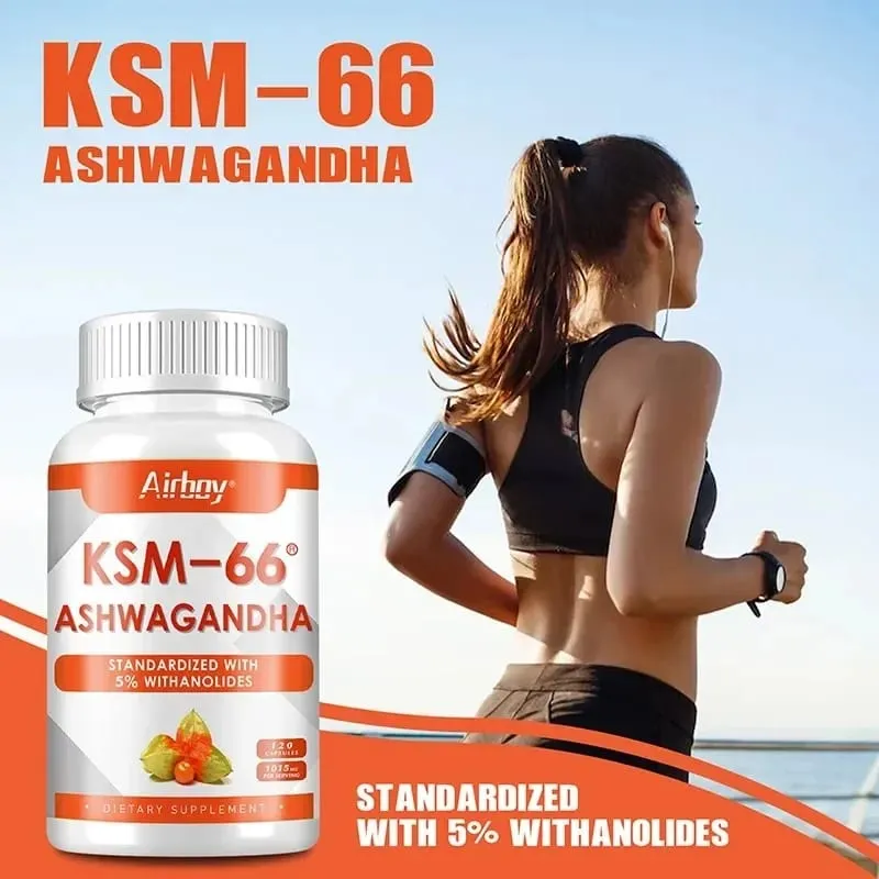 Organic Ashwagandha KSM-66 Capsules for Stress Relief Focus Brain Energy Support Sleep Health Supplement — image 5