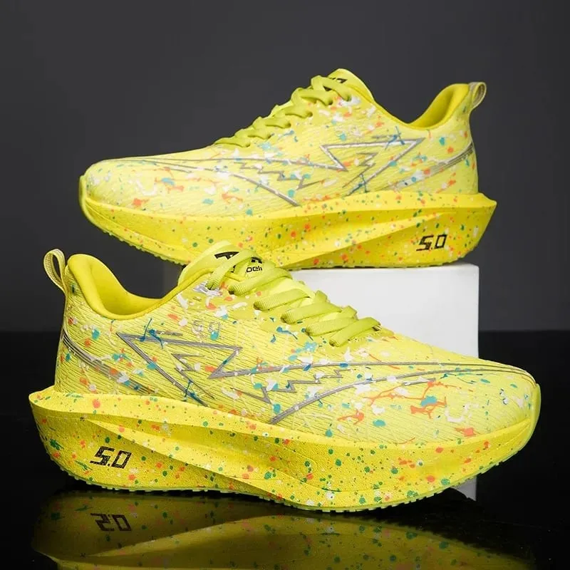 Men's Breathable Fashionable Cushioned Carbon Plate Running Shoes Lightweight Simple Versatile Sneakers for Daily Casual and Ou — image 7