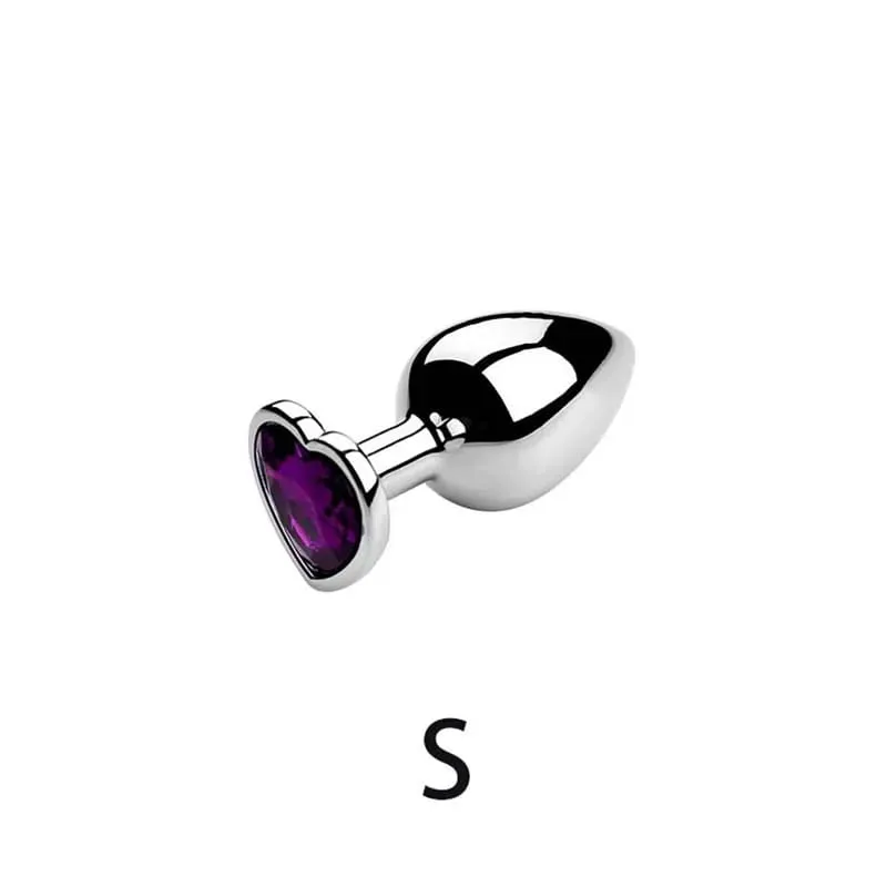 5 Sizes Stainless Steel Crystal Heart Anal Plug Removable Butt Plug Stimulator Prostate Massager Anal Sex Toys Dildos — image 11
