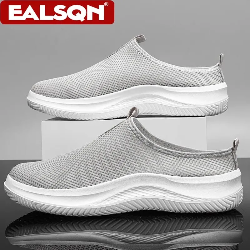 Summer Breathable Mesh Slip On Casual Shoes For Men's Lightweight Walking Sneakers Plus Size 39-48 Outdoor Comfortable Footwear — image 2