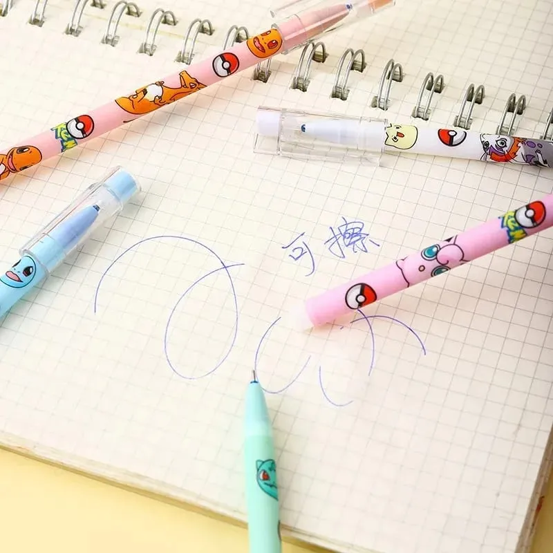 12pcs/box Pokemon Gel Pen Anime Pikachu Cartoon Erasable Writing Signature Pen Student Learning Supplies Stationery for Children — image 3