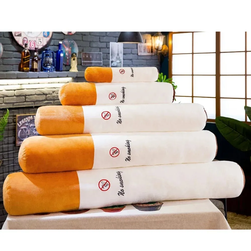 Nice Creative Smoking Cylindrical Sleeping Cushion Cigarette Pillow Plush Toys Fashion Boyfriend Birthday Gift