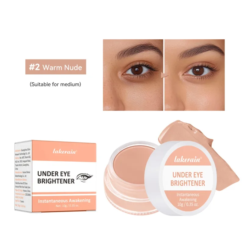 Lakerain Correttore occhi Illuminante Copre le occhiaie Nutre la pelle Corregge il trucco Tonalità abbronzatura nude Cosmetici a lunga durata