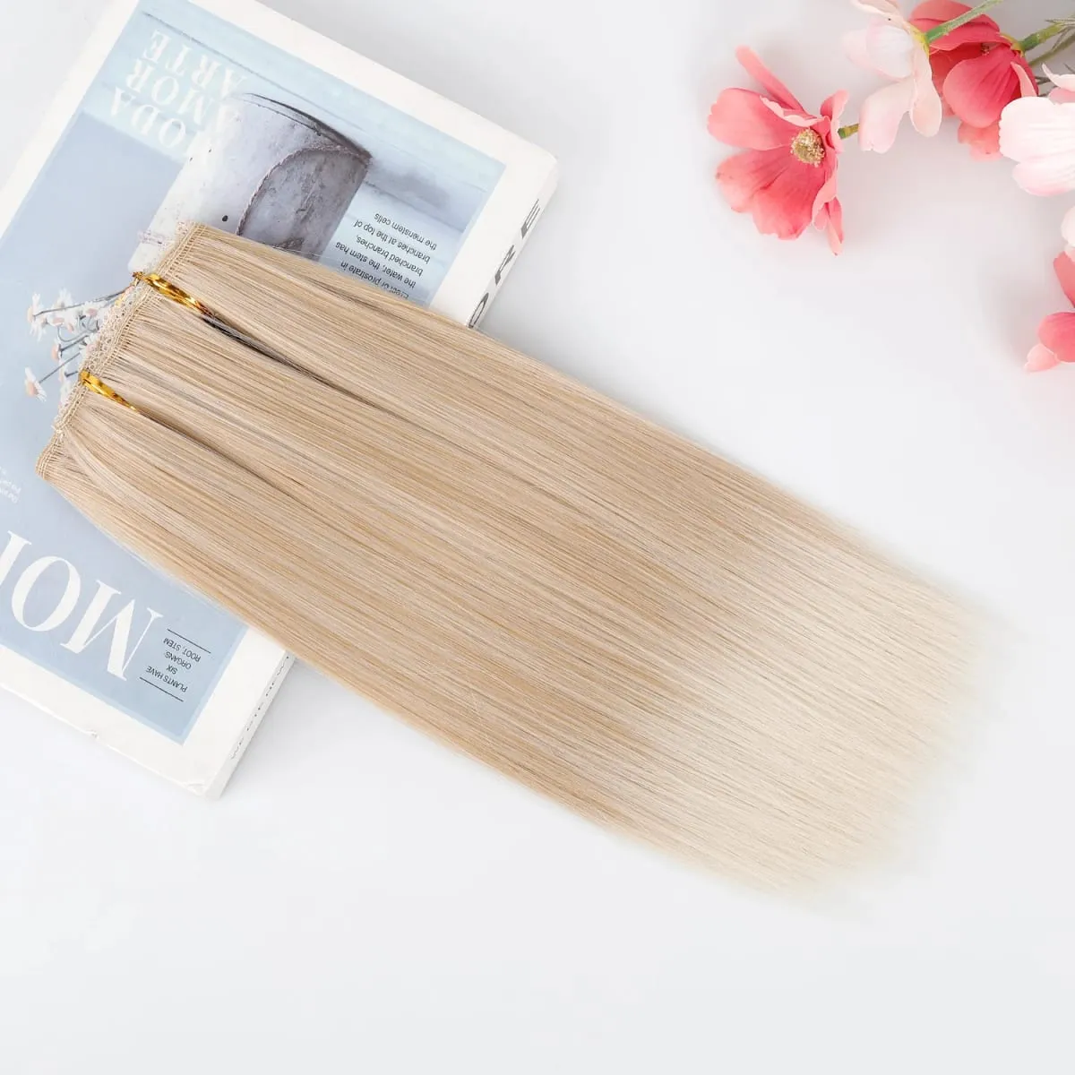12 Inch Straight Clip In Hair Extensions 4Pcs/set Full Head Short Synthetic Highlight Hair Extensions For Women