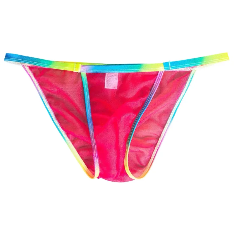 1pc Men Sexy Sheer Briefs Ultra Thin See Through Underwear Low Rise U Convex Pouch Mesh Breathable Panties Clubwear