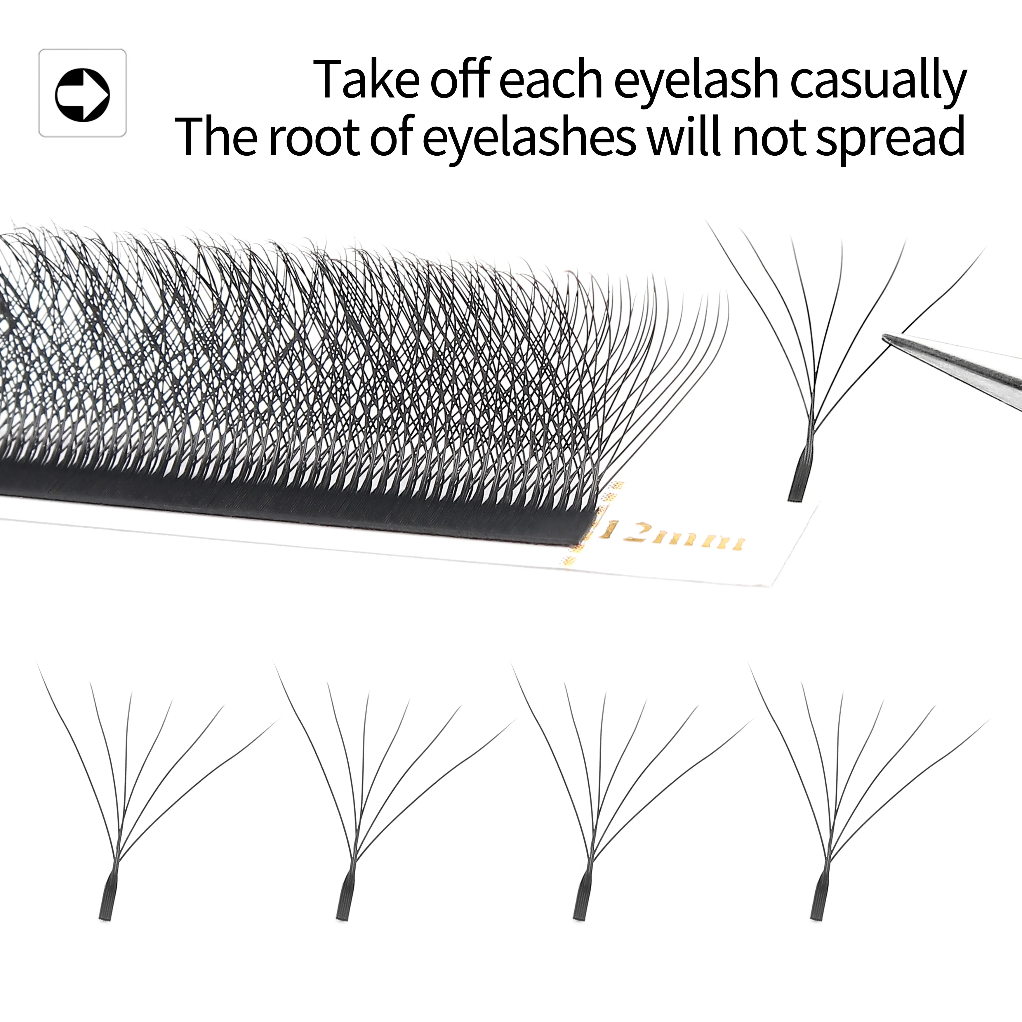 W Shaped Bloom 2D 3D 4D 5D 6D 7D 8D อัตโนมัติดอก Premade แฟน Eyelashes Extensions ธรรมชาติ yy แต่ละขนตา