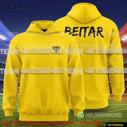 Men Beitar Gothic Font Print Hoodie Oversized Street Hip Hop Pullover Sweatshirt Casual Long Sleeve Hooded Sweatshirts Men Women