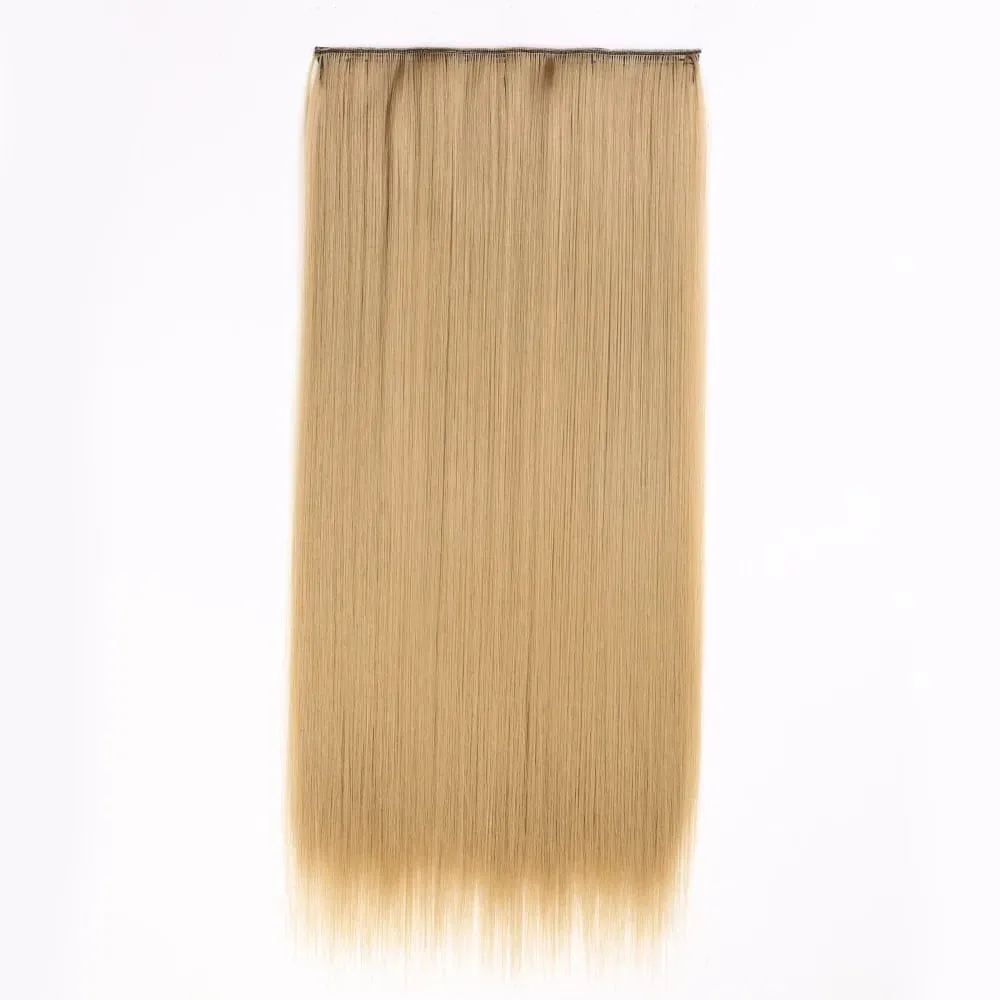 Synthetische natürliche synthetische Haarverlängerungen, 5 Clip-in-künstliche gefälschte Ombre-Blond-Braun-Schwarz-Rosa-gerade falsche Haarteile — image 28
