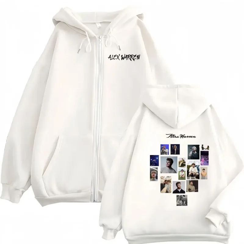 Alex Warren Little Orphan Alex Live Tour 2026 Zipper Hoodies Men's Clothing Vintage Zip Up Sweatshirts Long Sleeve Hoodie Jacket