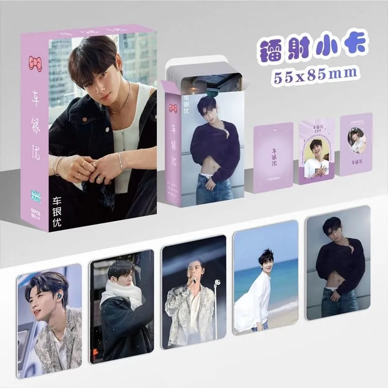 55PCS Cha Eun‑woo Holographic LOMO Photocards Set Korean Star Fans Collectible Gift — image 4