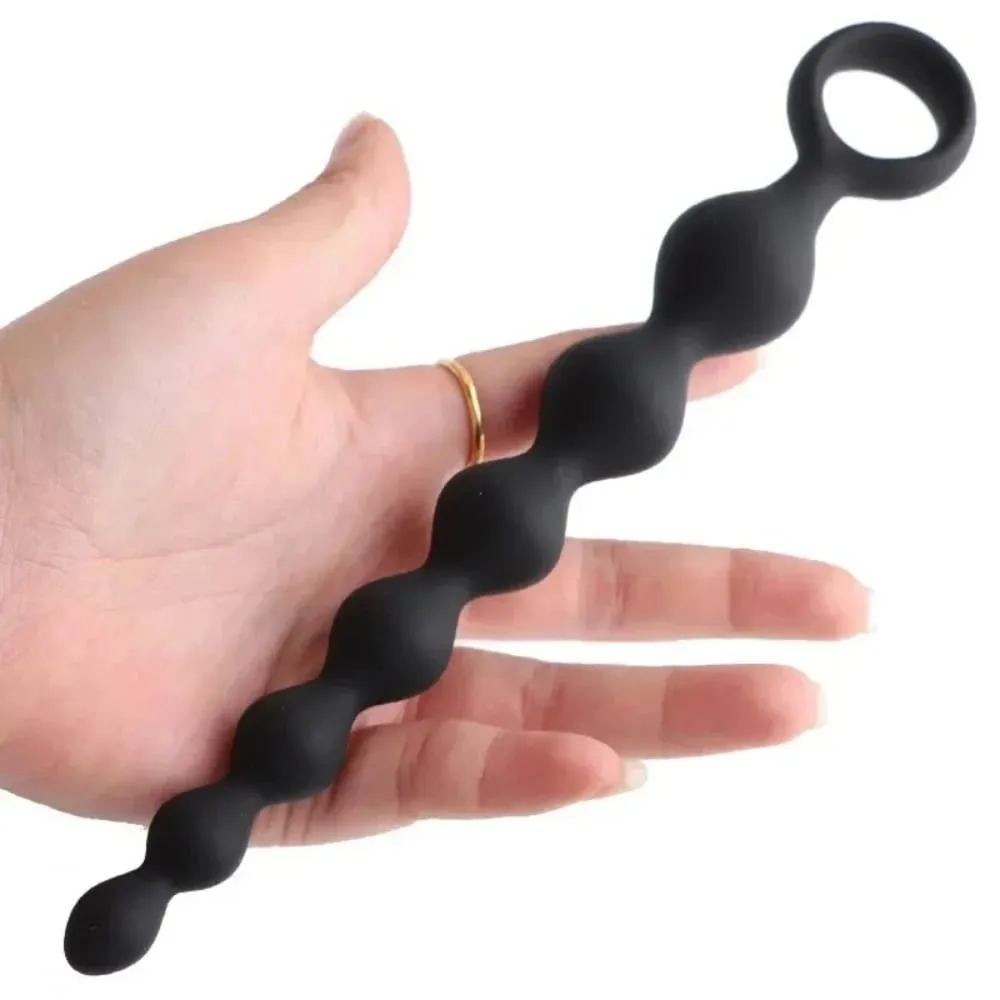 20CM Silicone Anal Beads Prostate Stimulator Ball Butt Plug With Pull Ring Adult Sex Toy for Women Men Couples Gay Flirt Product