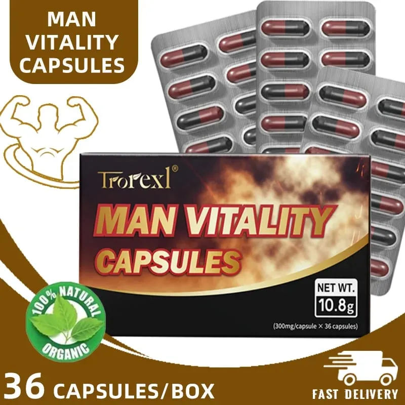 Epimedium Ginseng Capsules Booster for Men Enhance Energy & Endurance Muscle Growth Supplement Non-GMo — image 2