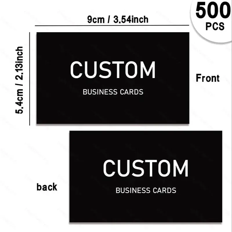 200/500/1000pcs Customizable Cards Personalized Business Cards with Acrylic Storage Box Matte Film Thank You Invitations — image 6