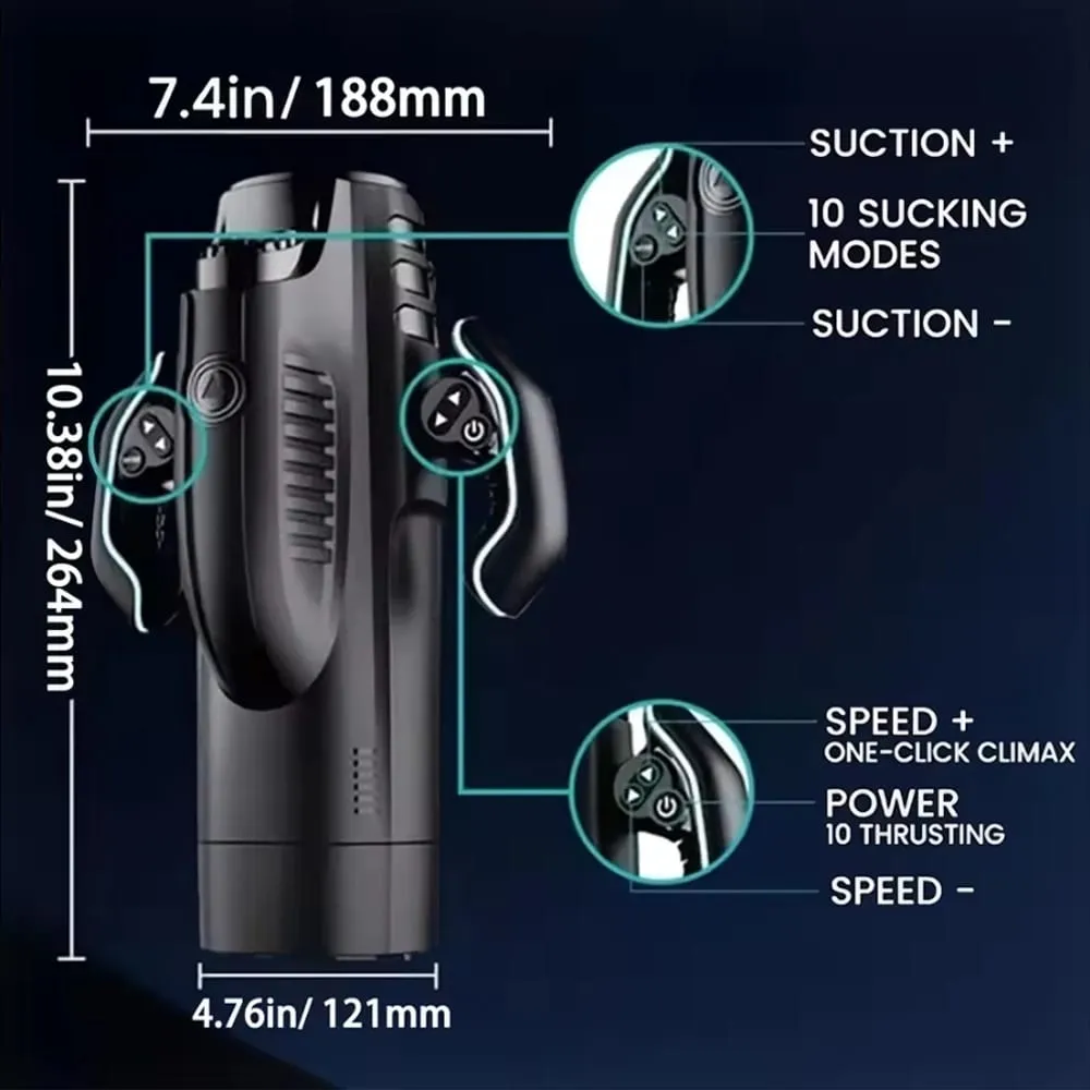Bermuda Masturbator Powerful Vacuum Sucking Blowjob High-Speed Piston Telescopic Male Masturbation Cup Sex Toys for Men — image 6
