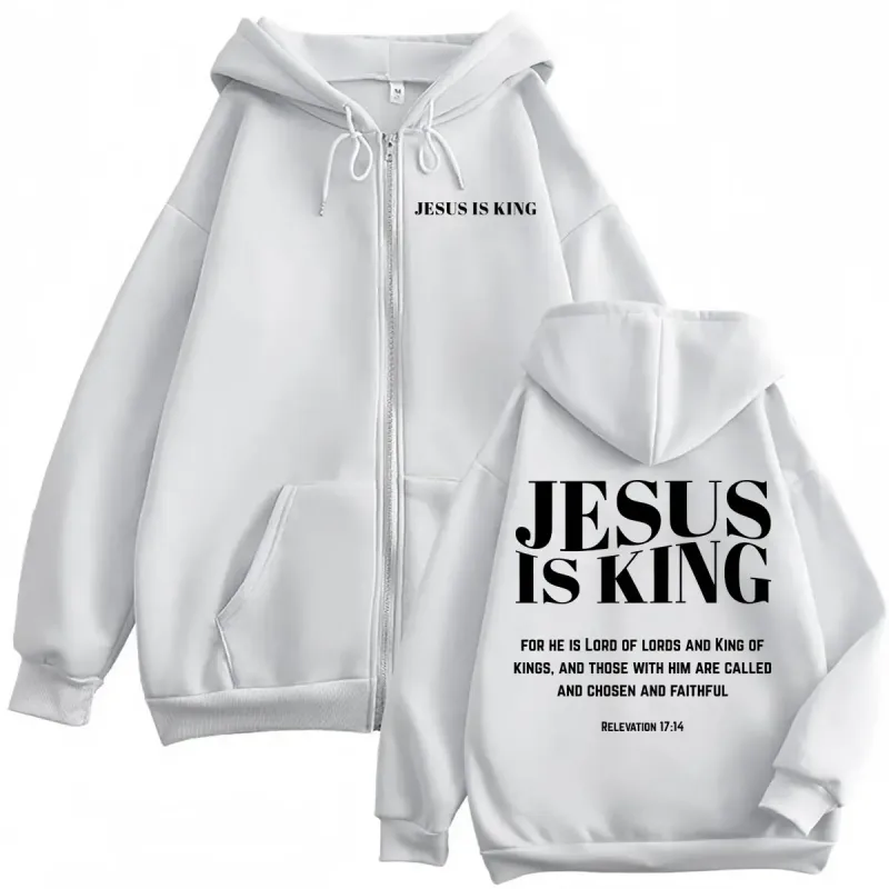 Christian Jesus Bible Verse Print Zipper Hoodie High Quality Fashion Zip Up Pullovers Men Women Casual Long Sleeve Sweatshirts — image 7