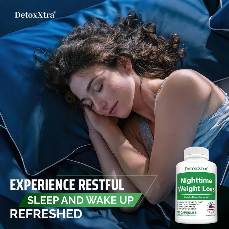 Nighttime Fat Burner Capsules Muscle Recovery Appetite Suppressant Metabolism Booster Relaxation & Restful Sleep Support — image 4