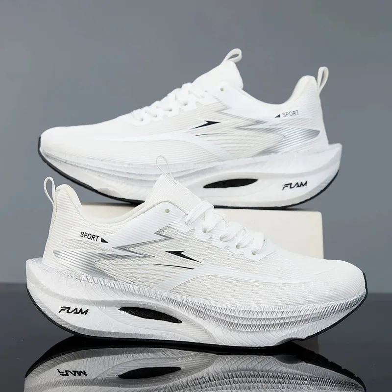 Men Running Shoes Casual Sports Marathon Breathable Lightweight Women's Comfortable Athletic Nonskid Walking Sneakers Outdoors