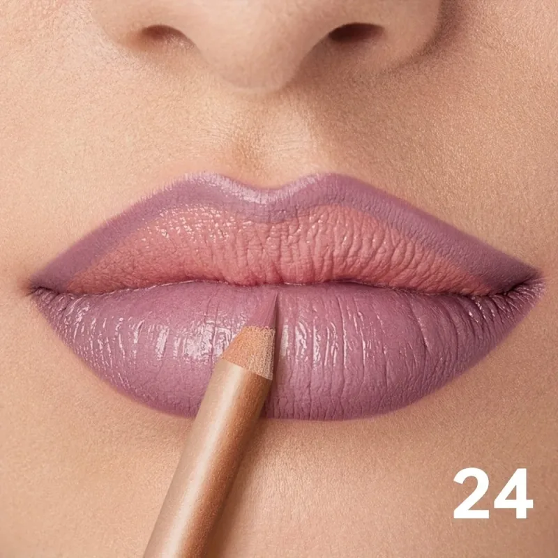 Lápis delineador labial fosco nude de longa duração à prova d'água à prova de manchas contorno preciso fórmula cremosa suave