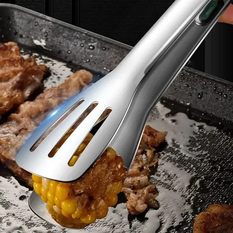 Stainless Steel Food Tongs Household Kitchen Thickened Heat-resistant Steak Tongs Food Buffet Barbecue Roasted Meat Bread Clips — image 10