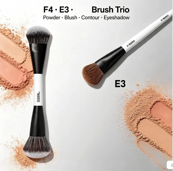 Soft Fiber Hair Cosmetic Brush Set - F1-F4 E1-E6 Series Makeup Brushes for Highlight Blush Ambient Glow - Premium Quality — image 12