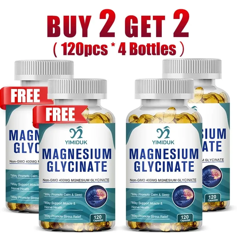 ¡Compre 1 y obtenga 1 gratis! Suplemento de glicinato de magnesio puro para un sueño profundo y alivio del estrés, ayuda a la relajación muscular y el sistema nervioso — image 9