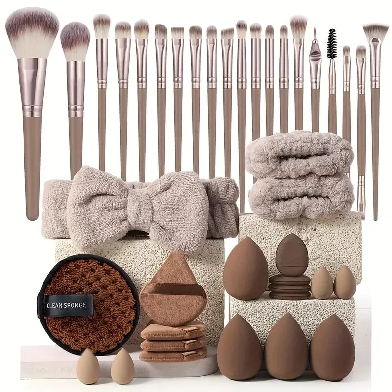 33 db-os beauty set sminkkészlet nagy és kis szépségszivacsok a hibátlan sminkfelvitelhez és a smink eltávolításához teljes készlet — image 31