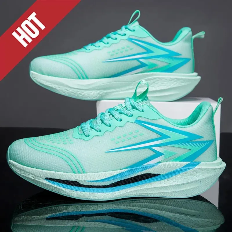 NEW Running Shoes Carbon Board Marathon Men Sports Breathable Lightweight Women's Comfortable Athletic Nonskid Sneakers Casual