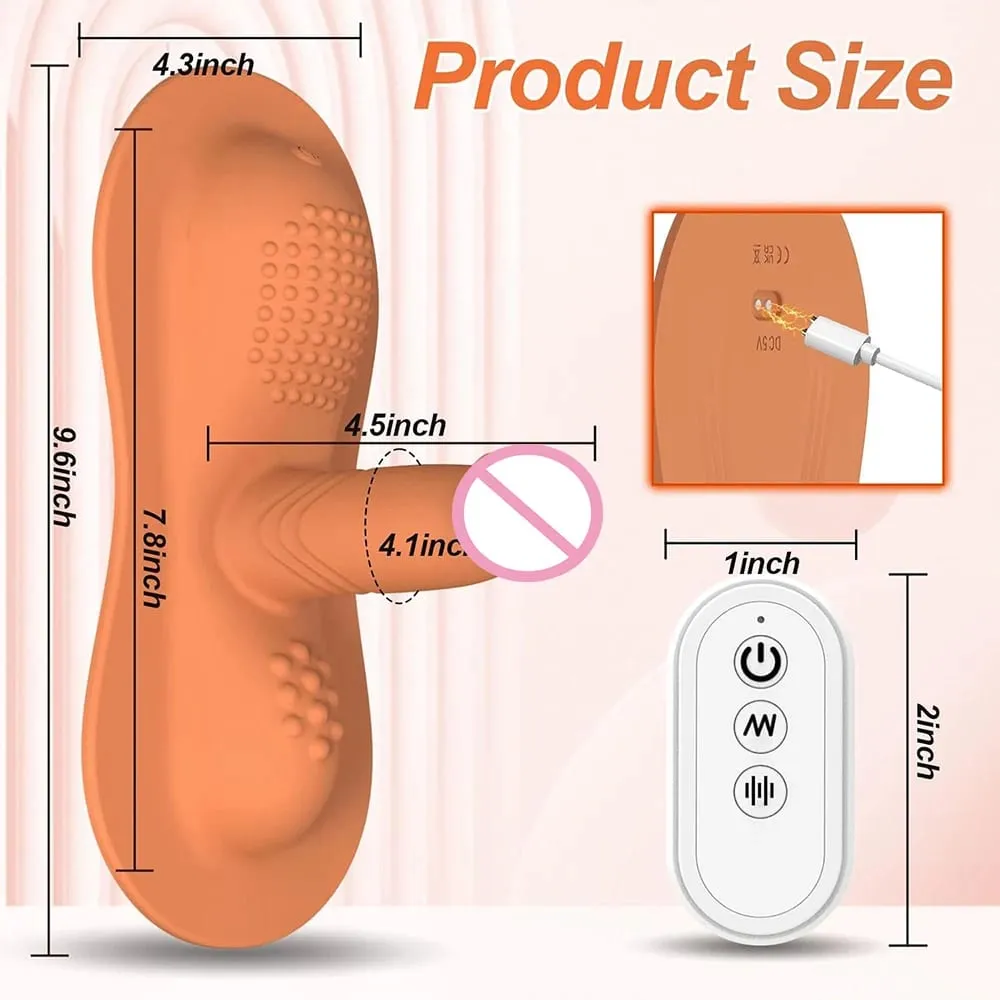 Cushion Style Female Dildo Vibrator Remote Control 10 Modes Clitoral Anal G-Spot Stimulator Female Masturbator Sex Toy for Woman