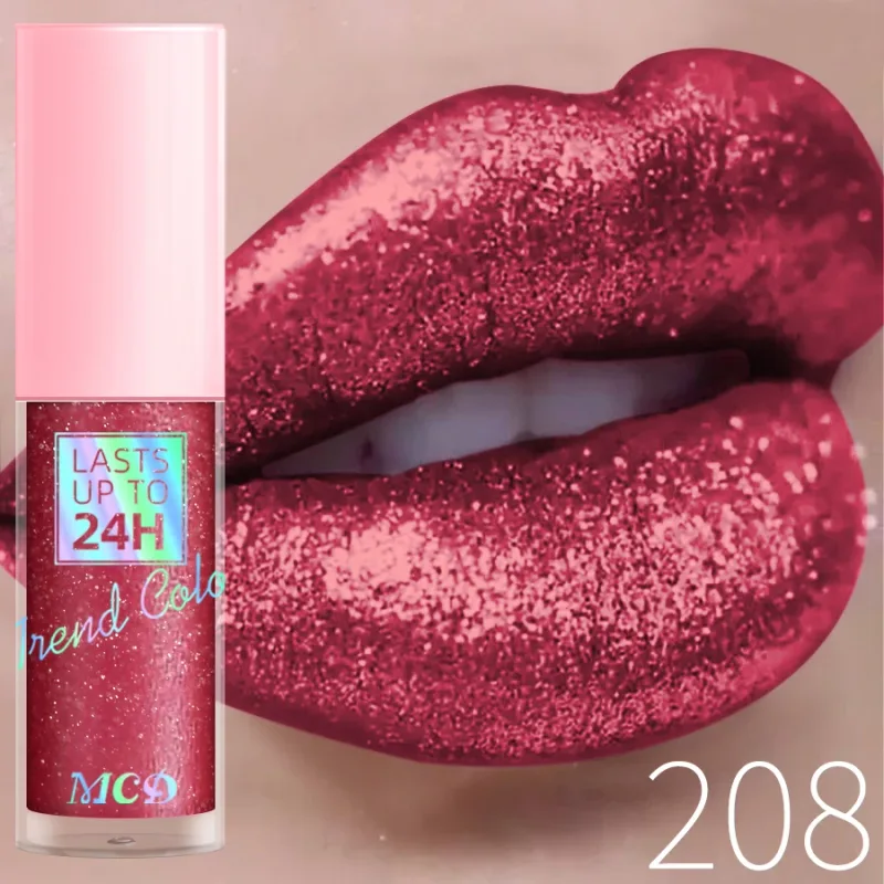 18 Χρώματα Diamonds Glitter Lip Gloss Μεγάλης διάρκειας Αδιάβροχο Υγρό Κραγιόν Pearl Shining Lip Color Sparking Lip Makeup Women — image 13