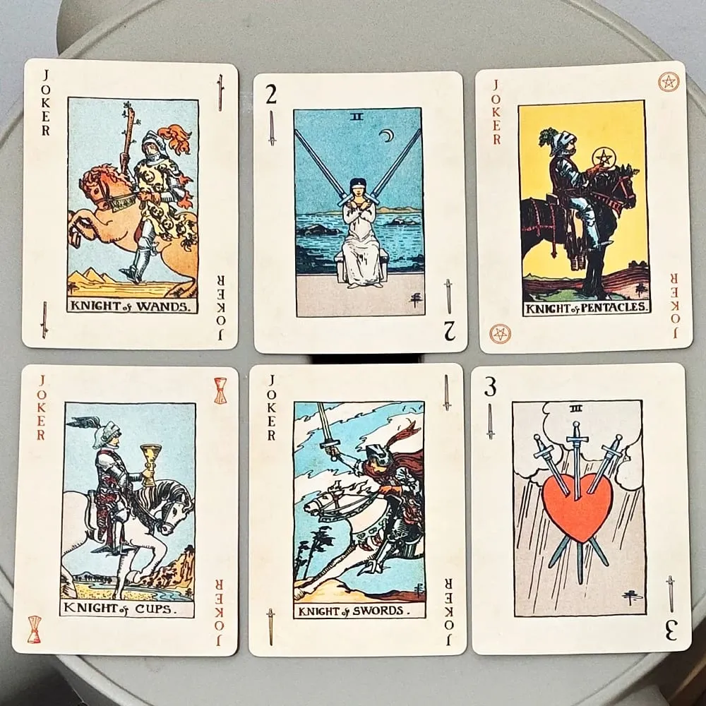 Baralho de cartas de jogo RWS: baralho de pôquer de 78 cartas de 9 * 6 cm ilustrado com imagens RWS combina tarô e cartas de jogar com relevo duplo — image 6