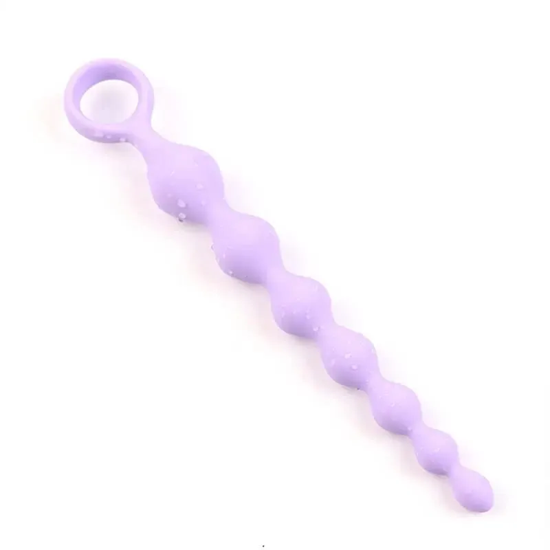 Soft Silicone Anal Dildo with Heart Beads Big Balls G-Spot Stimulating Butt Plugs for Couples Adult Sex Toy Sexy Anal Plug — image 8