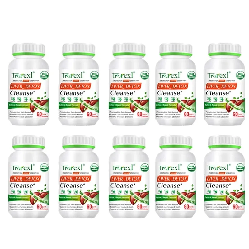 Capsule disintossicanti per la pulizia del fegato Supporto per il fegato per la salute Pillole riparatrici per la pulizia del colon Prevengono la cirrosi del fegato grasso A base di erbe naturali