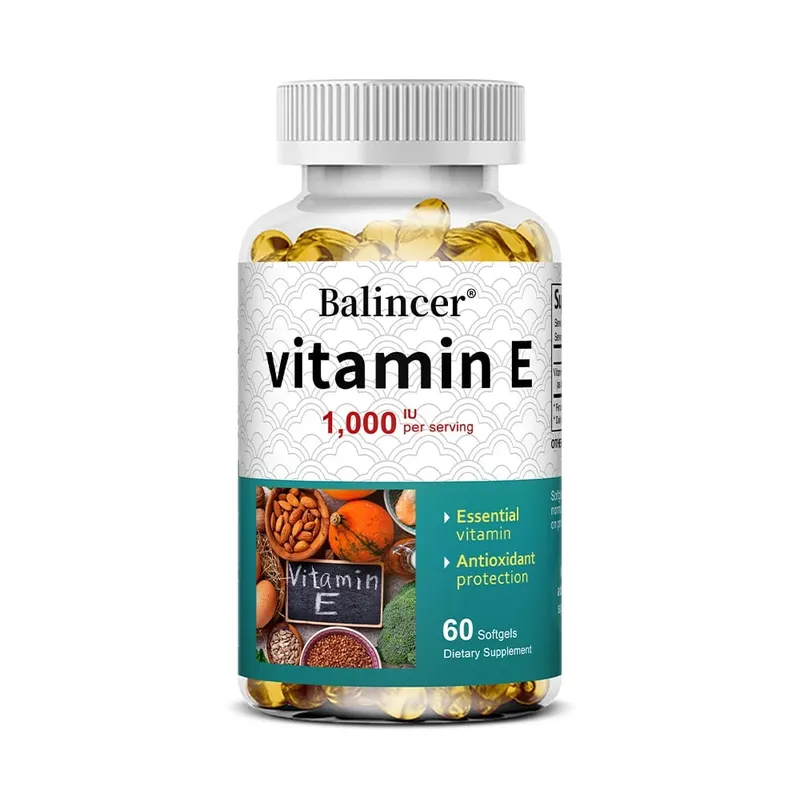 Natural Vitamin E Capsules Antioxidant Supplement Support Skin Hair Nail Heart Brain Cardiovascular & Immune System Wellness — image 8