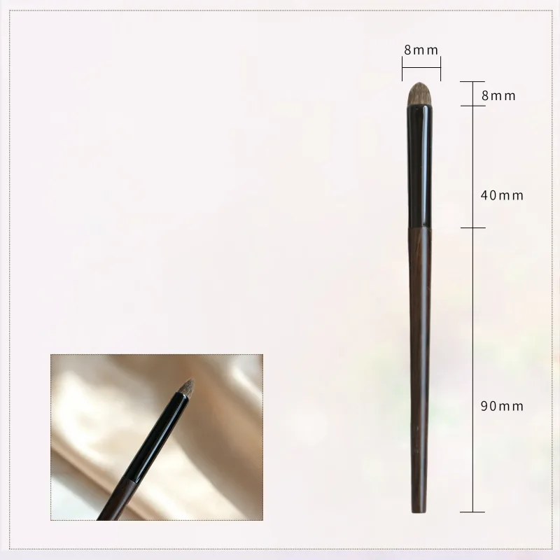 1PC Professional Handmade Make Up Brush Smoky Eye Shadow Smudge Brush Soft Weasel Lynx Hair Ebony Wood Handle Makeup Brushes