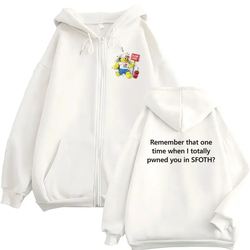 Funny Blame John Meme Zipper Hoodie Shedletsky Forsaken Fashion Autumn/Winter Sweatshirt Men Women Casual Oversized Coats Hoody — image 3