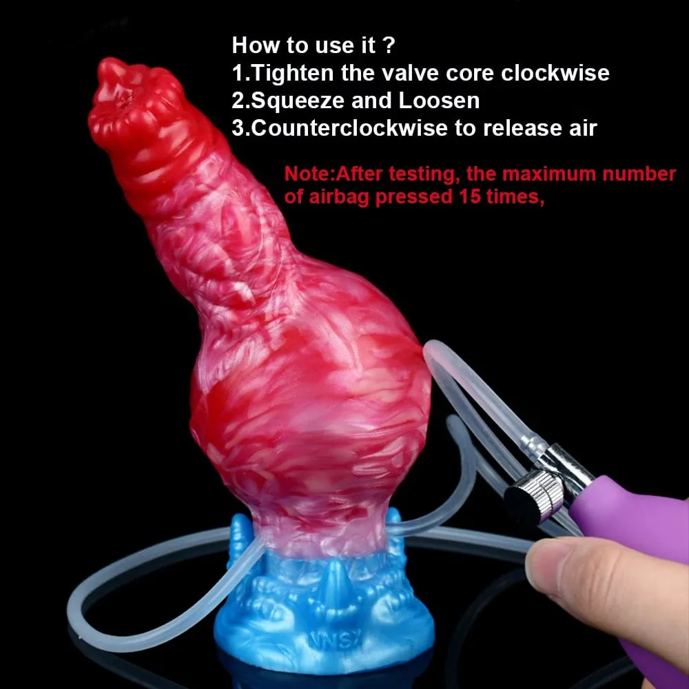 Huge Knot Squirting-Inflatable Dildo with Strong Sucker Silicone Inflat Anal Plug Trainer Beginner Sex Toys for Women Men