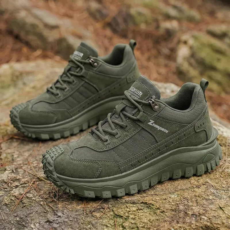 2026 New Men's Hiking Shoes Non-slip Wear-resistant Trekking Shoes Breathable Thick Sole Tactical Shoes Casual Sneakers for Men