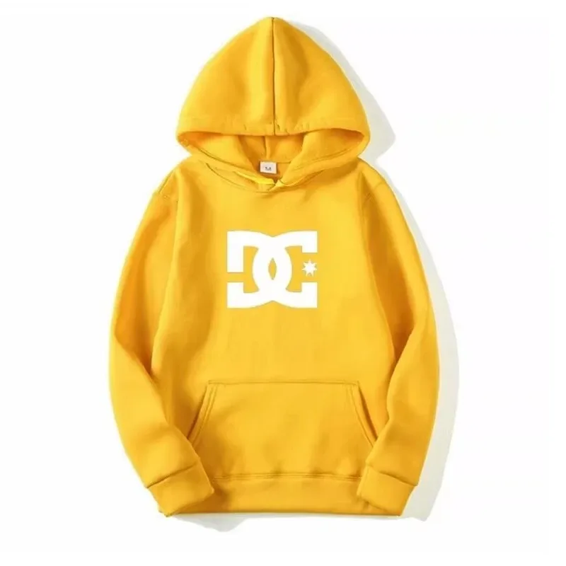 DC Letter Men's Hoodie Men's and Women's Fashion Simple Long Sleeve Sweatshirt Autumn and Winter Street Trend Large Gym Hoodie — image 3