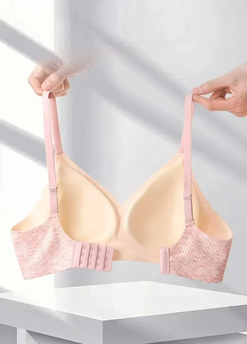 여성용 비흔적 젤리 푸쉬업 브라 소프트 서포트 언더와이어가 없는 편안한 처짐 방지 란제리 W — image 4