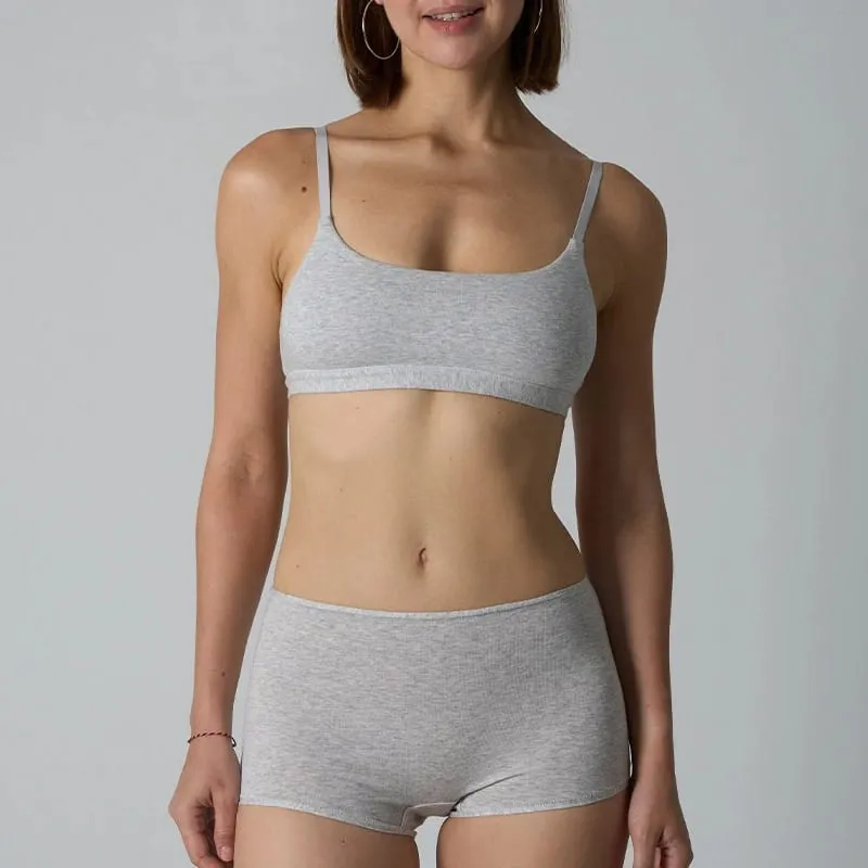 Cotton Bralette Seamless Breathable Underwears Lingerie Sets for Women's Fitness Sports Bras Panties Ladies No Bra Pad Intimate — image 2