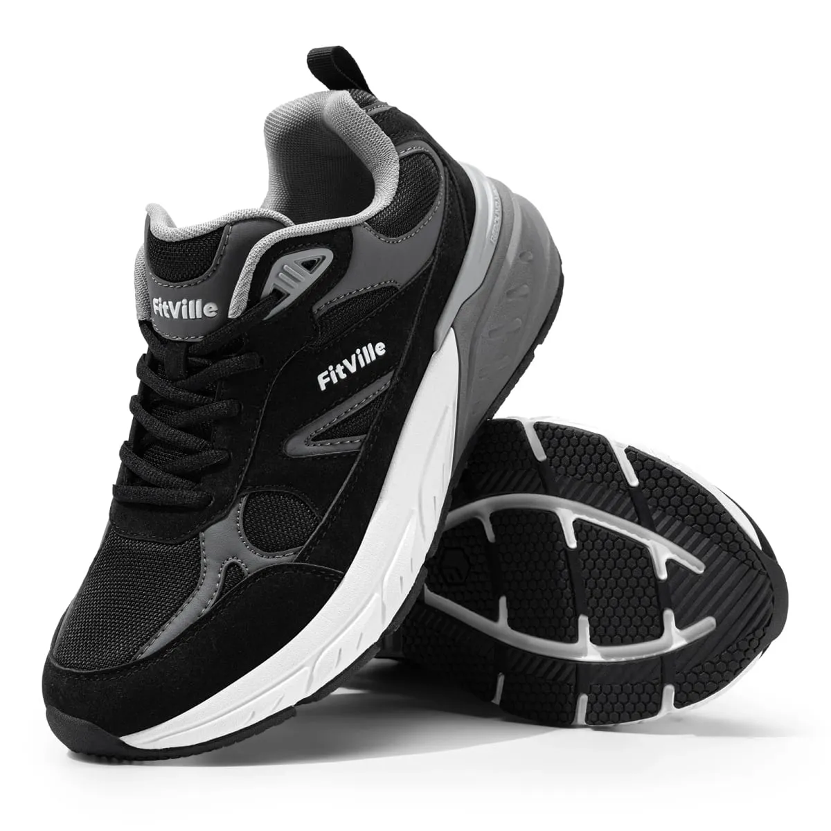 FitVille Newest Walking Shoes for Men Wide Width Sneakers with Arch Support for Flat Feet Heel Pain Relief Plantar Fasciitis — image 13