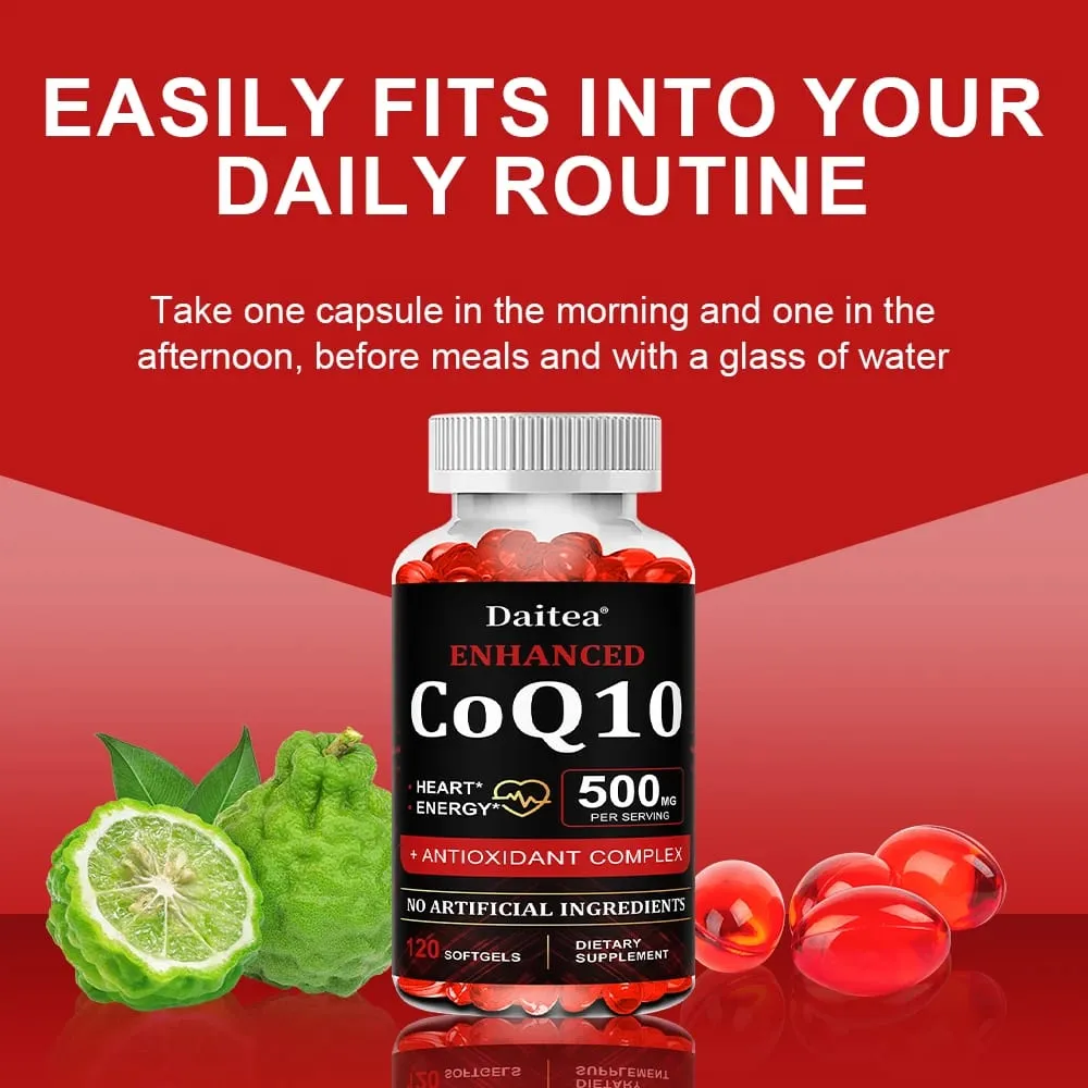 High Absorption CoQ10 500MG - for Heart Health&Energy Production - Enhanced CoQ10 Nutritional Supplements with Coenzyme Q10 — image 5