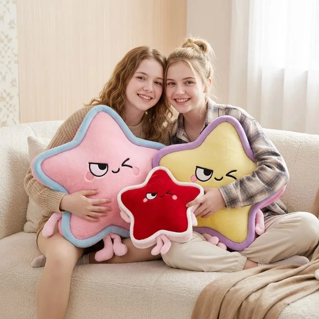 Five Pointed Star Plush Pillow 40/60cm Stuffed Cushion Squishy Sofa Cushion Adorably Home Decor Toys Creative Birthday Gifts