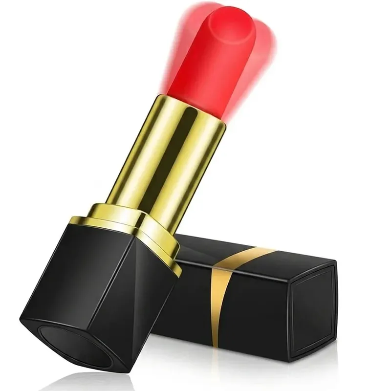 Women Mini Lipstick Vibrator Strong Shock Vibrating Nipple Clitoral Stimulator AV Wand Sex Toys for Couples Adults 18+
