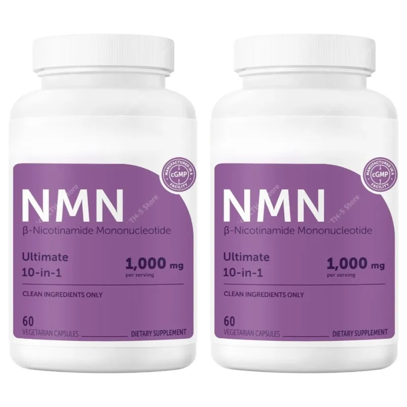 NMN Capsules 1000mg Per Serving with Resveratrol CoQ10 Vitamin C Vegan Formula Daily Wellness Supplement Clean Ingredients 120Ct — image 8