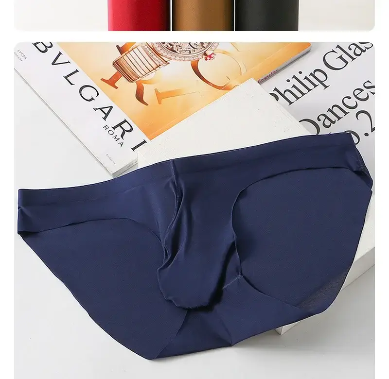 1 Article Spring and Summer New Ice Silk Non-marking Underwear MEN'S Triangle Pants Separate Quick-drying Youth Tide Solid Color