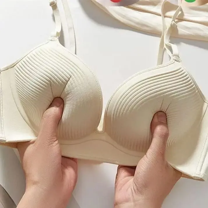 10CM Push Up Bra for Small Breast No Steel Wire Ultra Thick Padded Invisible Seamless Gathers Side Breast Bra Lingerie